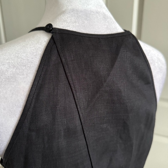 NWT STAUD Black Linen Matching Skirt Set with Beaded Fringe Size 8 - Picture 4 of 10